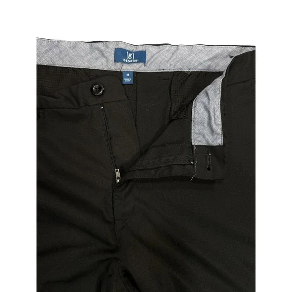 George Mens Black Flat Front Casual Shorts Size 36‎ - Picture 3 of 7